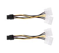 Giwnhvx 2X A Adattatore per di Alimentazione per Scheda Grafica PCIe E A 4 Pin Molex A 4 Pin Doppio