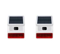 Giwnhvx 2X Allarme Stroboscopico Solare Senza Luce Sonora, Sirena di Allarme Esterna per Sistema di Allarme Wifi GSM 433 MHz per, Fattoria