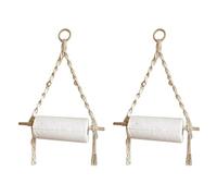 Giwnhvx 2X Bastone di Legno Appeso Un Parete Nordico da Indossare Ornamento da Salotto per Camera da Letto Un Treccia per La Decorazione Domestica