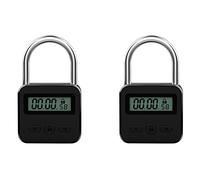 Giwnhvx 2X Blocco Timer in Metallo Display LCD Multifunzione Tempo elettronico 99 Ore Massimo