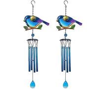 Giwnhvx 2X Campanelli di Campanello Esterno di Arredamento Interno, Campanelli di di Uccelli Blu Romantici Mobili per la Decorazione del Giardino Festival