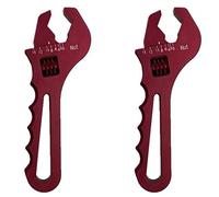 Giwnhvx 2X chiave regolabile, una chiave, chiave in alluminio chiave tubo di montaggio strumento chiave in alluminio AN3-AN16 - rosso