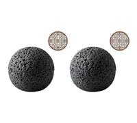 Giwnhvx 2X Ciotola, Cucina Molecolare Creatività Imitare la Tazza Rotonda di Fumo Nere Sul Piatto Della Sfera di Pietra di