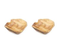 Giwnhvx 2X Ciotola Da Portata per Insalata di Frutta in Legno Ciotole per Radici Intagliate A Mano Soggiorno Ciotola per Caramelle in Vero Legno 20-24 cm