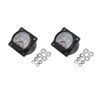 Giwnhvx 2X Classe 2.5 Precisione AC 0-5A Pannello Analogico Contatore Rotondo Meter Amperometro Nero