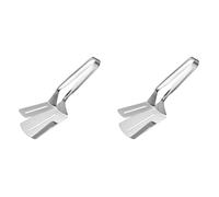 Giwnhvx 2X Clip per Pala Bifacciale In Acciaio Inossidabile, Pinze da Cucina per Spatola In Acciaio Inossidabile, Clip per Spatola Ribaltabile con Morsetto per Griglia
