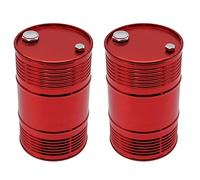 Giwnhvx 2X Contenitore Serbatoio Carburante Metallo per 1/10 D90 SCX10 Rock Crawler RC Accessori per Auto Decorazione