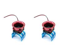 Giwnhvx 2X Coperchio del Dissipatore di Motore + Ventola Raffreddamento per A959-B 144001 124019 1/8 1/10 RC Car 540 3650 Dissipatore di del Motore di Dimensioni