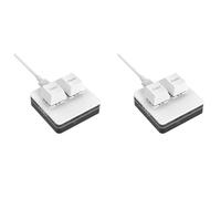 Giwnhvx 2X Custom Mini Tastiera 2 Tasti RGB Macro OSU Tastiera Meccanica Programmabile per Lavoro di Gioco Bianco Tipo B