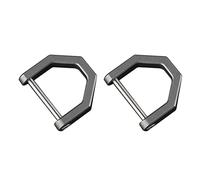Giwnhvx 2X D-Type multifunzionale Mini Full Titanium Buckle Portachiavi Auto Fibbia Outdoor Fibbia Ferro di Cavallo Fibbia-L