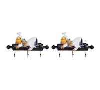Giwnhvx 2X Decorazione da Appendere Alla Parete Decorazione Chef Doll Wall Hanging Rack Hook Hook Adatto per Family Kitchen Restaurant