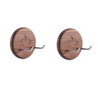Giwnhvx 2X Espresso Portafilter Wall Rack Ganci da Parete in Noce con Ganci in Acciaio Inossidabile Adatti per Portafiltro da 51/54/58 mm