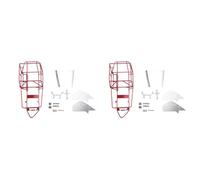 Giwnhvx 2X Gabbia Cuscinetto Corpo in Metallo Telaio in Metallo Telaio del Tubo per Parti di Aggiornamento Auto C14 C24 C24-1 1/16 RC, Rosso