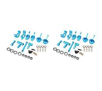 Giwnhvx 2X Lega di Alluminio Sterzo Knuckle Hub Carrier Servo Saver Parti di Aggiornamento per RC 1/10 Redcat Volcano EPX Blu