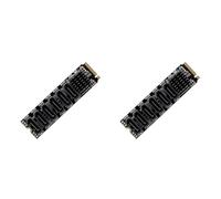 Giwnhvx 2X M.2 NVME PCI-E PCIE X4 X8 X16 a 6 porte 3.0 Scheda Adattatore Riser ASM1166 Chassis Server PC Scheda di espansione del computer