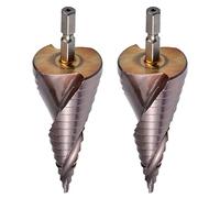Giwnhvx 2X M35 HSS Co Step Drill Bit Cobalto Cone Drill Bits 4-32mm Legno Acciaio Inox Metallo Sega A Tazza Set di Utensili Esagonale