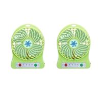 Giwnhvx 2X Mini ventilatore portatile ricaricabile Mini ventilatore da tavolo Mini ventilatore USB ricaricabile palmare ventole verdi