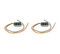 Giwnhvx 2X Mini voltmetro digitale DC 0-100V LED pannello voltmetro 3-Digital con 3 fili rossi