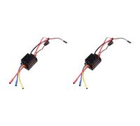 Giwnhvx 2X Motore spazzole 60A Impermeabile ESC Controller di Velocità Elettrico per 1/10 1/12 1/16 Pezzi di Auto Accessori