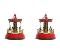 Giwnhvx 2X Natale Musica Brillante Grande Ruota Regali di Natale Regali di Sveglia di Natale Ornamenti di Natale Decorazione Regali A