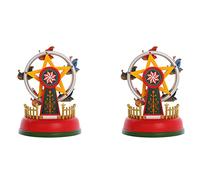 Giwnhvx 2X Natale Musica Brillante Grande Ruota Regali di Natale Regali di Sveglia di Natale Ornamenti di Natale Decorazione Regali B