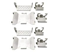 Giwnhvx 2X Paraurti Anteriore nel Acciaio Inossidabile Inferiore + ASSE + Set di Piastre di Protezione per AXIal SCX10 II 90046