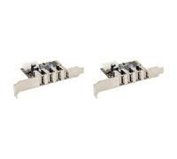 Giwnhvx 2X PCI-E a 4 Porte USB 2.0 Scheda Convertitore PCIE USB2.0 Scheda Adattatore MCS9990 Chipset Permette Hot-Swapping USB Riser Card