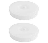 Giwnhvx 2X PIR Motion Sensor LED Night Light USB Ricaricabile Dimmerabile Lampada Notte per Armadietto Luce Senza Fili Armadio Luce - Bianco