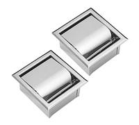 Giwnhvx 2X Porta Carta Igienica da Incasso Porta Carta Igienica da Parete in Acciaio Inossidabile, Porta Carta Igienica Stile Moderno, Distributore di Rotolo di Carta da Incasso per Bagno