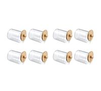Giwnhvx 2X Porta Qtip, Organizer per Bagno Accessori Contenitori per la Conservazione Barattoli di Plastica Trasparente con Coperchi in Bambù per Batuffolo di Cotone, Filo Interdentale