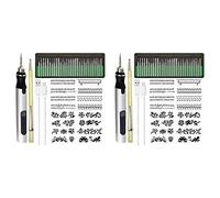 Giwnhvx 2X Ricaricabile Cordless Mini Engraver Pen DIY Incisione Tool Kit per Metallo Vetro Ceramica Plastica Legno Gioielli B