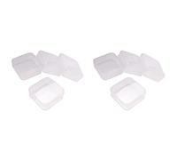 Giwnhvx 2X Scatola Portaoggetti Piccola in Plastica Trasparente con Coperchio A Cerniera per Accessori, Materiale Didattico, Trapani