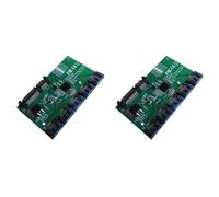 Giwnhvx 2X Scheda di Estensione 1 a 5 Porte SATA3.0 Scheda Controller Scheda Madre Porta Moltiplicatore Riser Card HUB Adattatore