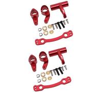Giwnhvx 2X Set di Manovelle A Campana in Metallo per ARRMA 1/8 KRATON 6S Outcast Senton Talion RC Ricambi per Auto, Rosso
