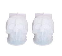 Giwnhvx 2X Stampo Nel Silicone Teschio Stampo Candela Teschio di Halloween Stampo Nel Resina Teschio Grande per Candela DIY Sapone Resina Epossidica Stampo