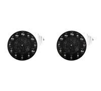 Giwnhvx 2X Tabella Periodica Elementi Arte Murale Simboli Chimici Orologio Da Parete Educativo Elementale Visualizzazione Classe Orologio Regalo Insegnante Nero