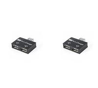 Giwnhvx 2X USB 2.0 Maschio Doppio Caricatore Doppio 2 Porte USB DC 5V Splitter di Ricarica Hub Adattatore Convertitore Connettore