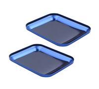 Giwnhvx 2X Useful Vassoio in Lega di Alluminio con Cuscinetto Magnetico per Rc Model Phone Car Repair Tool Blu
