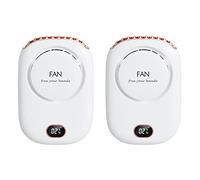 Giwnhvx 2X Ventilatore Mini USB Dispositivo di Raffreddamento Ventilatore Ricaricabile da Viaggio Bianca