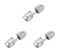 Giwnhvx 3 chiavistelli per porte in vetro in acciaio inox, 138 A, senza foratura, per doppia porta in vetro, porta in vetro senza cornice