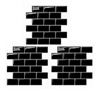 Giwnhvx 3 murali 3D piastrelle di carta da parati in per la cucina Backsplash Tatie-Tile decorazione d'interni 30 x 30 cm
