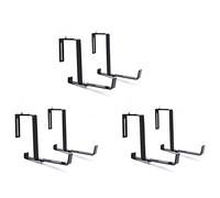 Giwnhvx 3 paia di ganci per fioriere da balcone, staffe in ferro, regolabili in altezza, S