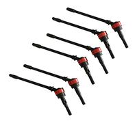 Giwnhvx 3 Paia di Parti RC Asse Albero Drive Cvd in Acciaio per Auto Axiale di Ciniglia Scx10 Rosso
