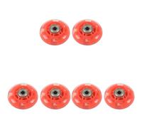 Giwnhvx 3 paia di ruote da 8 mm di diametro 608ZZ con cuscinetti in linea per scooter, pattinaggio e skateboard, colore rosso