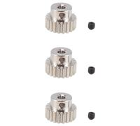 Giwnhvx 3 Pezzi 3,175 mm Albero Metallo Pignone Motore Ingranaggio 32DP 48DP 64DP M0.6 M0.8 per 1/10 1/8 RC Auto 3650 3660 Pezzi 20t