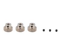 Giwnhvx 3 Pezzi 3,175 mm Albero Metallo Pignone Motore Ingranaggio 32DP 48DP 64DP M0.6 M0.8 per 1/10 1/8 RC Auto 3650 3660 Pezzi 19t