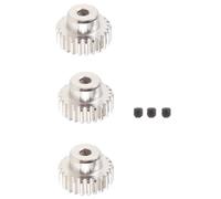Giwnhvx 3 Pezzi 3,175 mm Albero Pignone in Metallo Ingranaggio Motore 32DP 48DP 64DP M0.6 M0.8 per 1/10 1/8 RC Auto 3650 3660 Sostituzione 24t