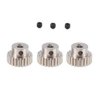 Giwnhvx 3 Pezzi 3,175 mm Albero Pignone in Metallo Ingranaggio Motore 32DP 48DP 64DP M0.6 M0.8 per 1/10 1/8 RC Auto 3650 3660 Accessori 21t