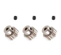 Giwnhvx 3 Pezzi 3.175mm Albero Pignone in Metallo Ingranaggio Motore 32DP 48DP 64DP M0.6 M0.8 per 1/10 1/8 RC Auto 3650 3660 Parti Accessori 18t