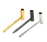 Giwnhvx 3 Pezzi 6,35 mm Chiave a Asta in Reticolo per Chitarra Regolazione del Collo Asta in Reticolo Chiave Esagonale in Metallo Oro, Argento e Nero